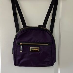 Calvin Klein Deep Purple Backpack with Gold Accents